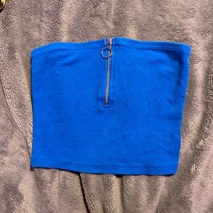 Blue XS crop top tube top
